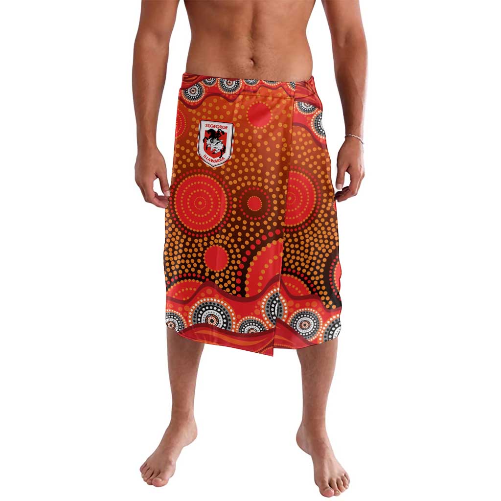 St. George Illawarra Dragons Lavalava Aboriginal Dot Pattern - Rugby Mascot Heritage Pride