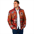 St. George Illawarra Dragons Padded Jacket Aboriginal Dot Pattern - Rugby Mascot Heritage Pride