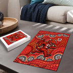 St. George Illawarra Dragons Puzzle Aboriginal Dot Pattern - Rugby Mascot Heritage Pride