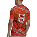 St. George Illawarra Dragons Rugby Jersey Aboriginal Dot Pattern - Rugby Mascot Heritage Pride