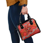St. George Illawarra Dragons Shoulder Handbag Aboriginal Dot Pattern - Rugby Mascot Heritage Pride