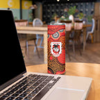 St. George Illawarra Dragons Skinny Tumbler Aboriginal Dot Pattern - Rugby Mascot Heritage Pride