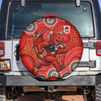 St. George Illawarra Dragons Spare Tire Cover Aboriginal Dot Pattern - Rugby Mascot Heritage Pride