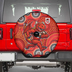 St. George Illawarra Dragons Spare Tire Cover Aboriginal Dot Pattern - Rugby Mascot Heritage Pride
