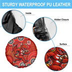 St. George Illawarra Dragons Spare Tire Cover Aboriginal Dot Pattern - Rugby Mascot Heritage Pride