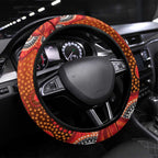 St. George Illawarra Dragons Steering Wheel Cover Aboriginal Dot Pattern - Rugby Mascot Heritage Pride