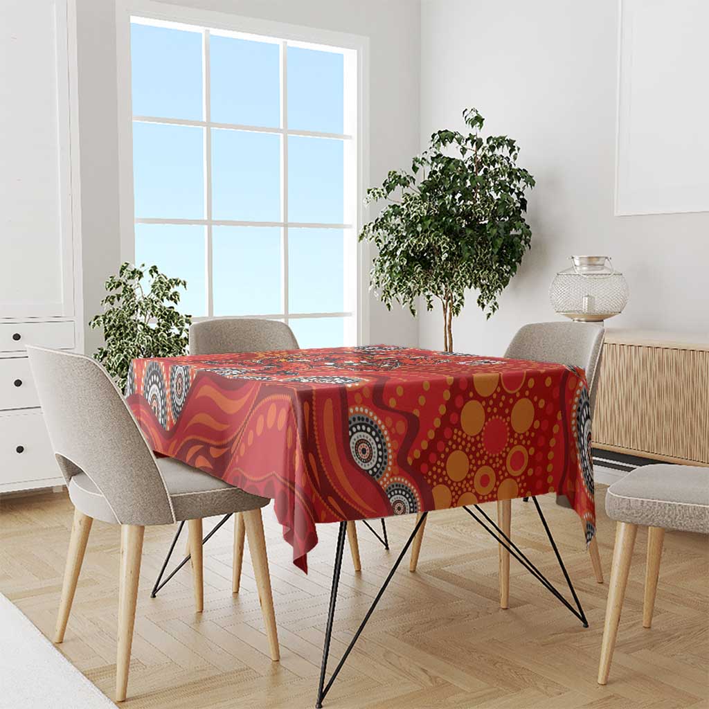 St. George Illawarra Dragons Tablecloth Aboriginal Dot Pattern - Rugby Mascot Heritage Pride