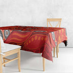 St. George Illawarra Dragons Tablecloth Aboriginal Dot Pattern - Rugby Mascot Heritage Pride