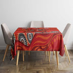 St. George Illawarra Dragons Tablecloth Aboriginal Dot Pattern - Rugby Mascot Heritage Pride