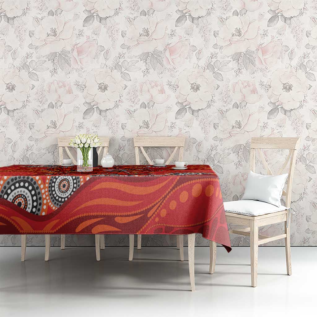 St. George Illawarra Dragons Tablecloth Aboriginal Dot Pattern - Rugby Mascot Heritage Pride