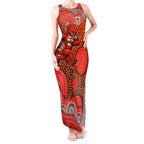 St. George Illawarra Dragons Tank Maxi Dress Aboriginal Dot Pattern - Rugby Mascot Heritage Pride