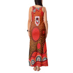St. George Illawarra Dragons Tank Maxi Dress Aboriginal Dot Pattern - Rugby Mascot Heritage Pride