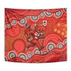 St. George Illawarra Dragons Tapestry Aboriginal Dot Pattern - Rugby Mascot Heritage Pride