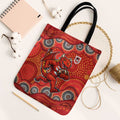 St. George Illawarra Dragons Tote Bag Aboriginal Dot Pattern - Rugby Mascot Heritage Pride