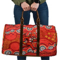 St. George Illawarra Dragons Travel Bag Aboriginal Dot Pattern - Rugby Mascot Heritage Pride