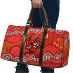 St. George Illawarra Dragons Travel Bag Aboriginal Dot Pattern - Rugby Mascot Heritage Pride