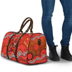 St. George Illawarra Dragons Travel Bag Aboriginal Dot Pattern - Rugby Mascot Heritage Pride