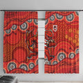 St. George Illawarra Dragons Window Curtain Aboriginal Dot Pattern - Rugby Mascot Heritage Pride