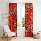 St. George Illawarra Dragons Window Curtain Aboriginal Dot Pattern - Rugby Mascot Heritage Pride