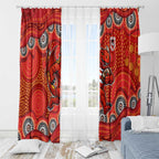 St. George Illawarra Dragons Window Curtain Aboriginal Dot Pattern - Rugby Mascot Heritage Pride