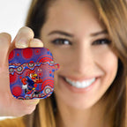 Sydney Roosters AirPods Case Aboriginal Dot Pattern - Rugby Mascot Heritage Pride