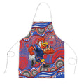 Sydney Roosters Apron Aboriginal Dot Pattern - Rugby Mascot Heritage Pride
