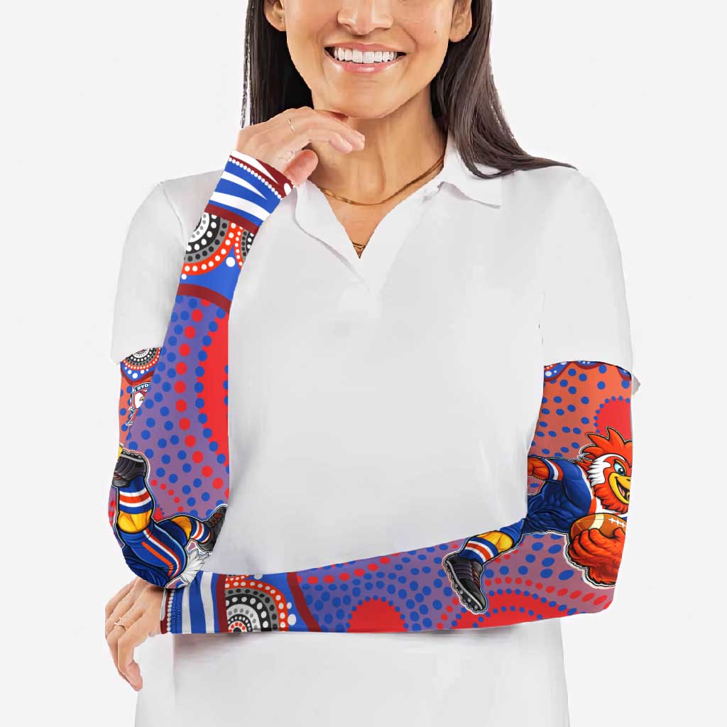 Sydney Roosters Arm Sleeves Aboriginal Dot Pattern - Rugby Mascot Heritage Pride