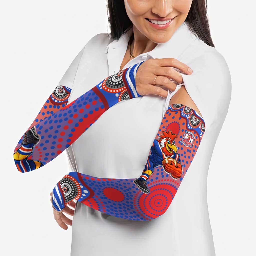 Sydney Roosters Arm Sleeves Aboriginal Dot Pattern - Rugby Mascot Heritage Pride