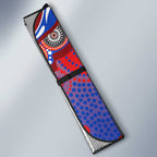 Sydney Roosters Auto Sun Shade Aboriginal Dot Pattern - Rugby Mascot Heritage Pride