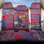 Sydney Roosters Back Car Seat Cover Aboriginal Dot Pattern - Rugby Mascot Heritage Pride