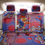 Sydney Roosters Back Car Seat Cover Aboriginal Dot Pattern - Rugby Mascot Heritage Pride