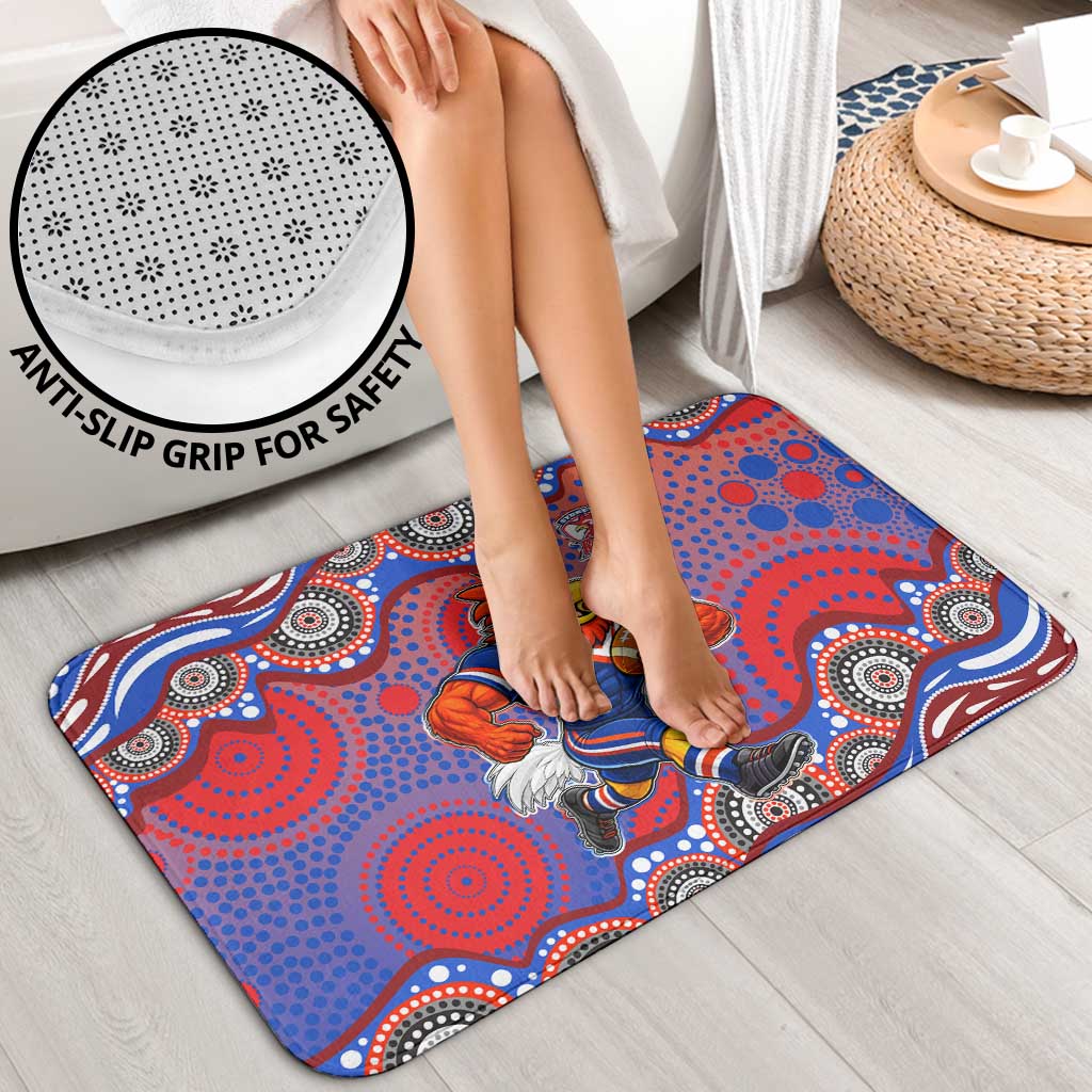 Sydney Roosters Bathroom Set Aboriginal Dot Pattern - Rugby Mascot Heritage Pride