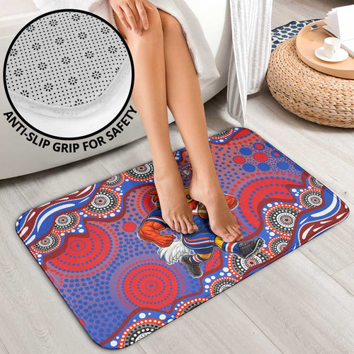 Sydney Roosters Bathroom Set Aboriginal Dot Pattern - Rugby Mascot Heritage Pride