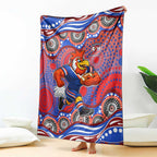 Sydney Roosters Blanket Aboriginal Dot Pattern - Rugby Mascot Heritage Pride