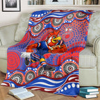 Sydney Roosters Blanket Aboriginal Dot Pattern - Rugby Mascot Heritage Pride