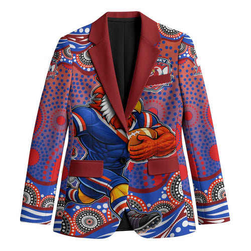Sydney Roosters Blazer Aboriginal Dot Pattern - Rugby Mascot Heritage Pride