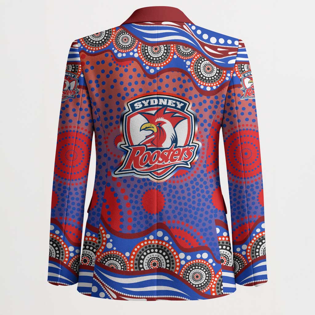 Sydney Roosters Blazer Aboriginal Dot Pattern - Rugby Mascot Heritage Pride