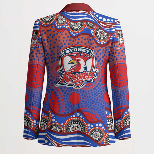 Sydney Roosters Blazer Aboriginal Dot Pattern - Rugby Mascot Heritage Pride