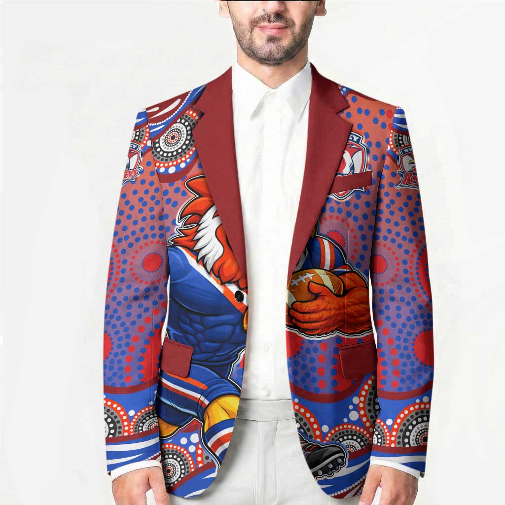 Sydney Roosters Blazer Aboriginal Dot Pattern - Rugby Mascot Heritage Pride