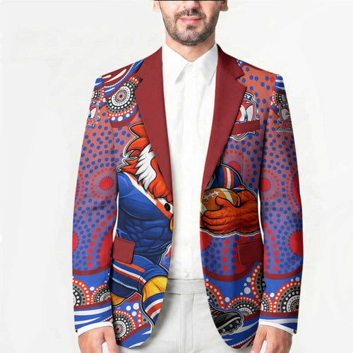 Sydney Roosters Blazer Aboriginal Dot Pattern - Rugby Mascot Heritage Pride