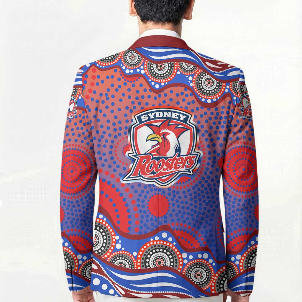 Sydney Roosters Blazer Aboriginal Dot Pattern - Rugby Mascot Heritage Pride
