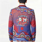 Sydney Roosters Blazer Aboriginal Dot Pattern - Rugby Mascot Heritage Pride