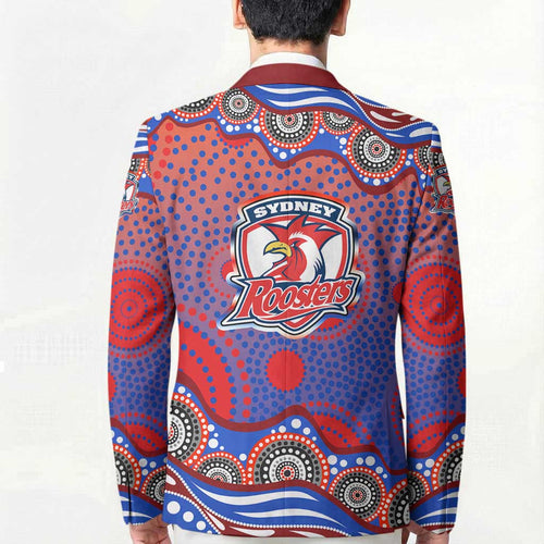 Sydney Roosters Blazer Aboriginal Dot Pattern - Rugby Mascot Heritage Pride