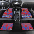 Sydney Roosters Car Mats Aboriginal Dot Pattern - Rugby Mascot Heritage Pride
