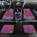 Sydney Roosters Car Mats Aboriginal Dot Pattern - Rugby Mascot Heritage Pride