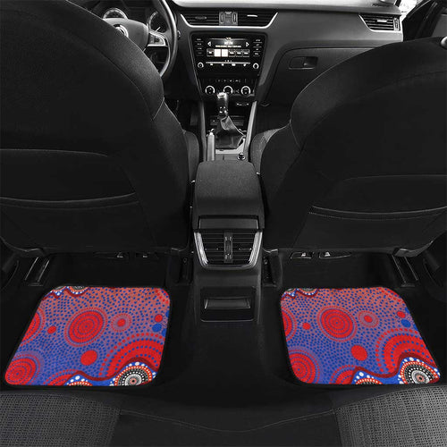 Sydney Roosters Car Mats Aboriginal Dot Pattern - Rugby Mascot Heritage Pride