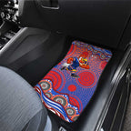 Sydney Roosters Car Mats Aboriginal Dot Pattern - Rugby Mascot Heritage Pride