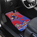 Sydney Roosters Car Mats Aboriginal Dot Pattern - Rugby Mascot Heritage Pride