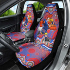 Sydney Roosters Car Seat Cover Aboriginal Dot Pattern - Rugby Mascot Heritage Pride