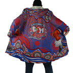 Sydney Roosters Cloak Aboriginal Dot Pattern - Rugby Mascot Heritage Pride